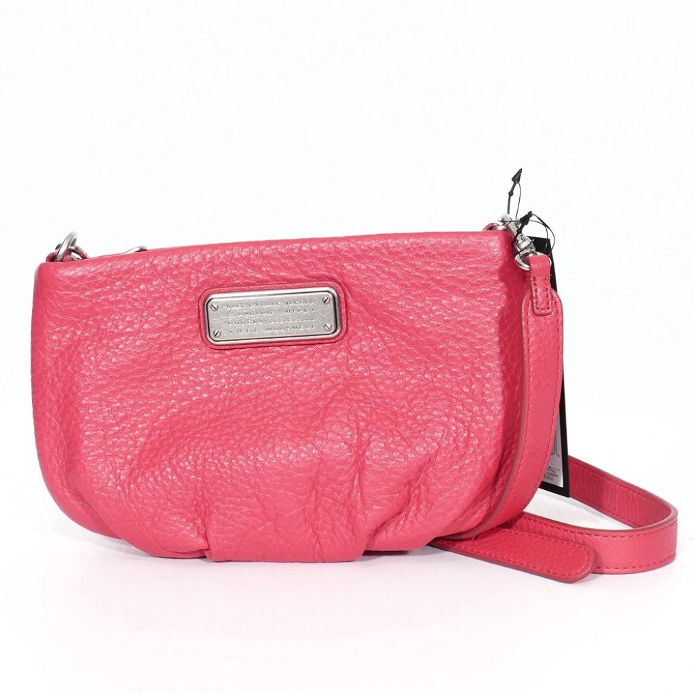 Pink Pebbled Leather New Q Percy Crossbody Bag